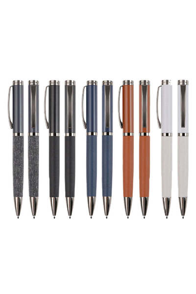 MAXPRINT Deluxe Pen - Classy Metal Pen with PU Cover, Dark Gray