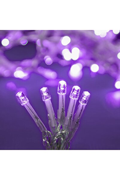 DD SHOP Instalatie de Lumini cu 20 Becuri LED cu Baterii 1.9m - Mov - Luminit...