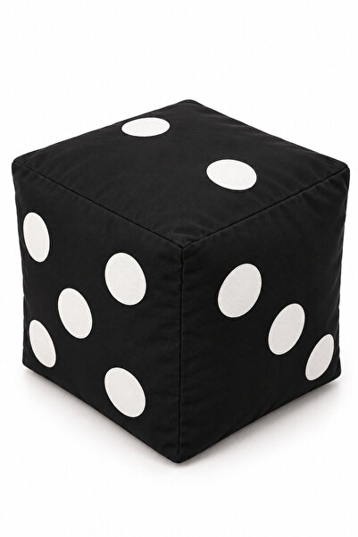 Zar Puf Koltuk 40x40x40 cm Strafor Dolgulu Dekoratif Küp Puf