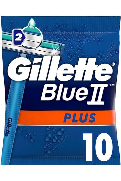 Gillette ماكينة حلاقة بلو 2 بلس للرجال للاستخدام مرة واحدة، 10 قطع