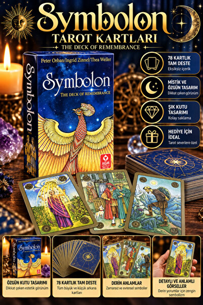 FG KONNİCHİWA Symbolon Tarot Kartları – 78 Kartlık Tam Deste
