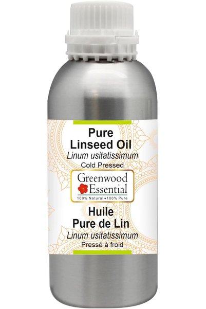 Greenwood Essential زيت بذر الكتان النقي (Linum usitatissimum) معصور على البا...
