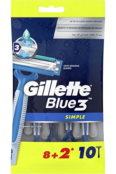 Gillette شفرات حلاقة بلو سيمبل 3 للرجال، 10 قطع
