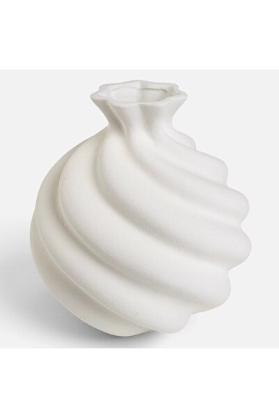 DD SHOP Vaza ceramica crem 19x19x20cm - Vaze Ceramice Nisip, Decoratiuni Casa