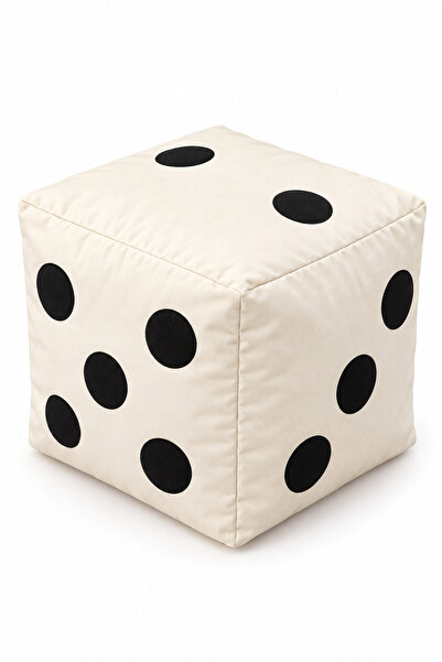 Zar Puf Koltuk 40x40x40 cm Strafor Dolgulu Dekoratif Küp Puf