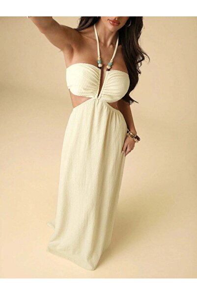 Sheya Rochie maxi, crem