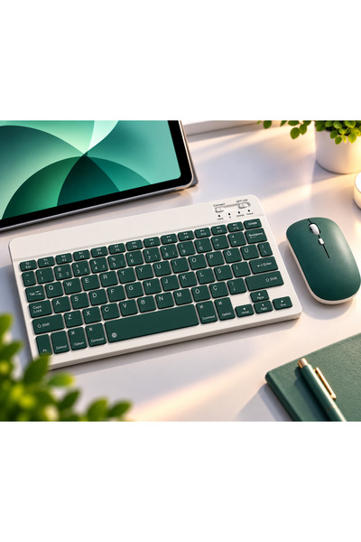 GM Tech Samsung Galaxy Tab S9 Fe-S10 fe-S10 Lite Uyumlu Klavye Mouse Set,Blue...