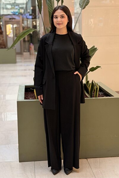 Ceremony Beli Half Elastic Detailed Navi Trousers