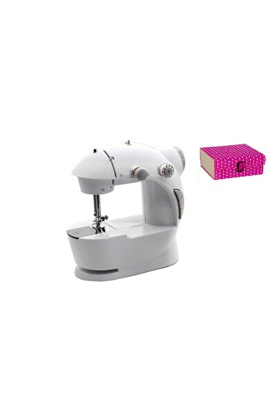 MANEGO ONLINE SALES Mașină de cusut electrică portabilă 4 în 1, mini, albă + ...