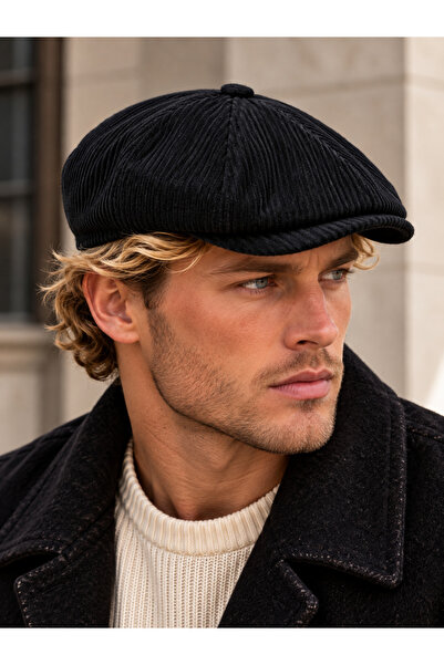 Rupen Kraft Velvet winter beanie hat, british style beanie with elasticated b...