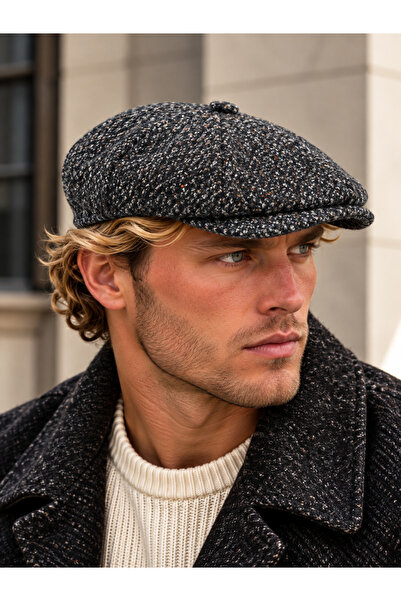 Rupen Kraft Lanolin fabric winter cap hat british style cap hat with elastic ...