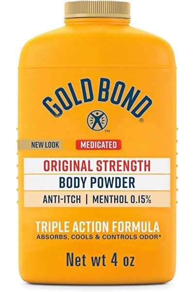 GOLD BOND بودرة طبية للجسم، بقوة أصلية، 4 أونصة (113 جرام)