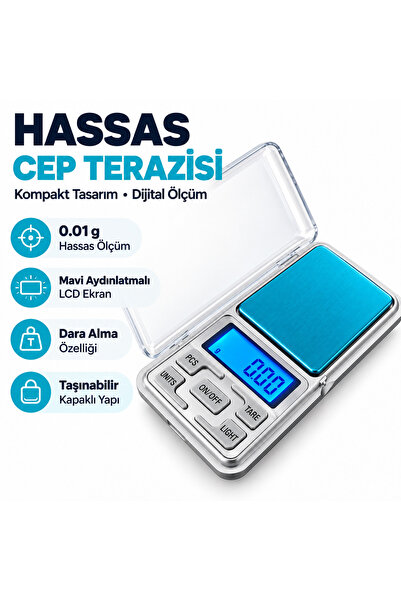 nelerbulurum Ultra Hassas Dara Alınabilen 500 Gr Dijital Hassas Mutfak Terazisi 0.01 Gr Ölçümlü Un Kahve İlaç Toz Gıda Takviye Hobi Baharat Takı Epoksi Kuyumcu Gıda Tartısı Terazi