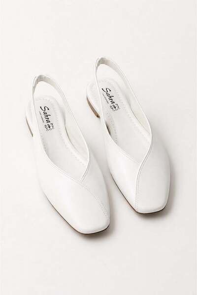 Juuuj White, Lightweight and Flexible, with a Thin Sole and Open Back, Easy t...