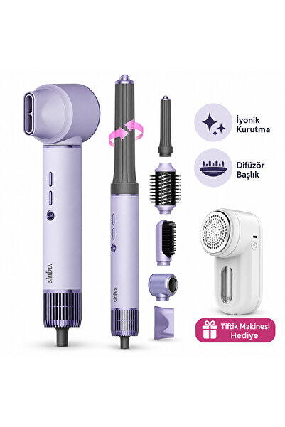 Sinbo Pro Compact Multi-Styler Hava Üfleme 5in1 Saç Shd-1729 Tiftik Makinesi ...