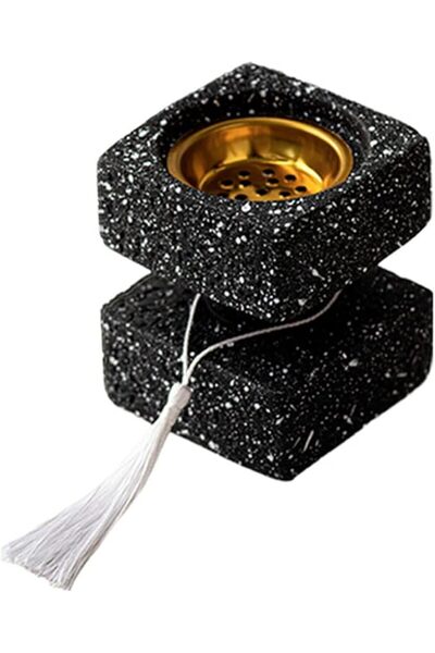 Yelajoy Incense Burner Holder, Square Layer Resin Stand with Tassels, Decorat...