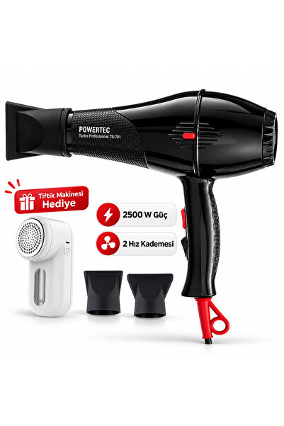 POWERTEC TR-701 Kuaför Tipi Profesyonel Fön Makinesi 2500W Tiftik Makinesi he...