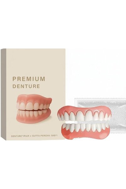 KASTWAVE Silicone Denture Reline Set for Upper and Lower Teeth, Soft and Comf...