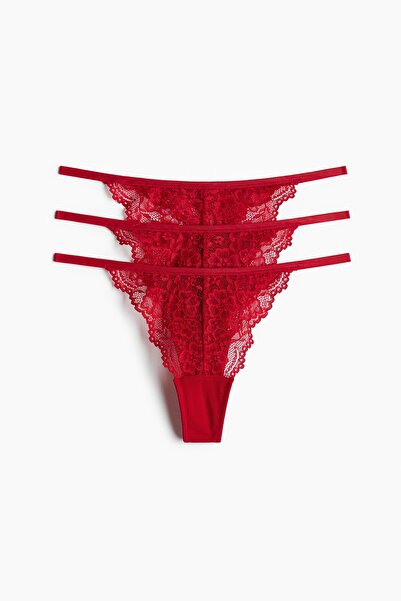 H&M 3’lü Dantel Tanga Thong Külot