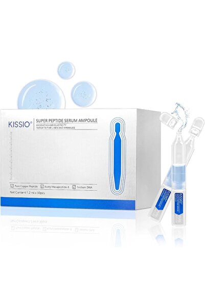 KISSIO أمبولات سيروم الببتيد النحاسي، 30 عبوة للاستخدام مرة واحدة، سيروم للوج...