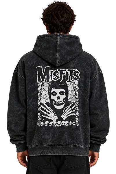 SEVBANO Misfits Rock Metal Music Band Printed Unisex Oversize Washable Hoodie...