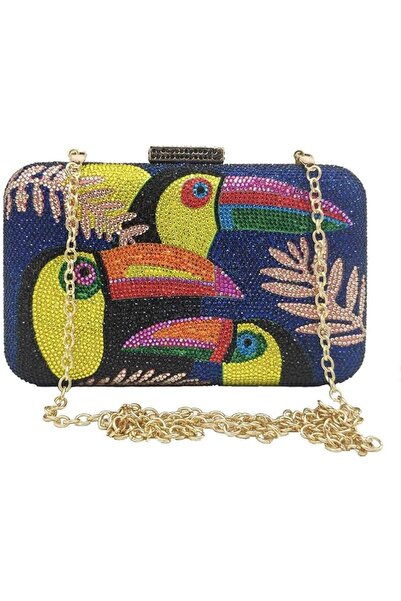 BoutiqueDeHistoria Boutique De Fgg Toucan Bird Crystal Clutches Purses Women ...