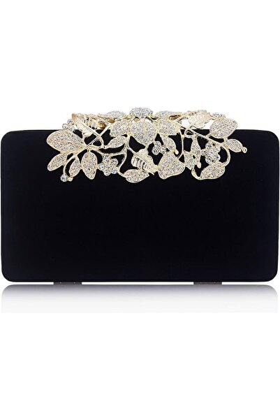 GENERAL Women Flower Glitter Clutch evening handbag (pack of 1)