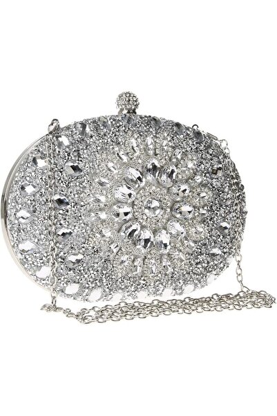 GENERAL Womens Sparkly Rhinestone Glitter Clutch Purse Evening Handbag Should...