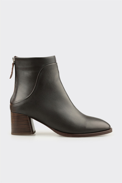 Elle Shoes Kahve Deri Kadın Klasik Bot