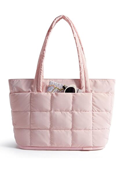 BAGSMART Expandable Tote Bag for Women, Puffer Work Tote Handbag, Quilted Car...