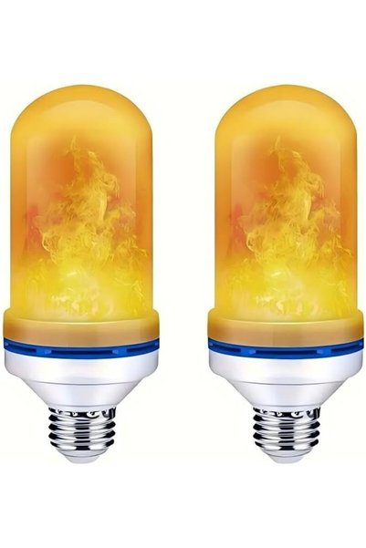 TERRIFI مصباح LED بتأثير اللهب، 4 أوضاع لتأثير اللهب المتذبذب مع وضع الاستشعا...