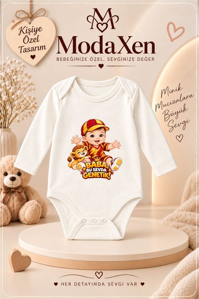 ModaXen Baby Bodysuit with the Text "Dad, This Is Love" Genetic Long Sleeve B...