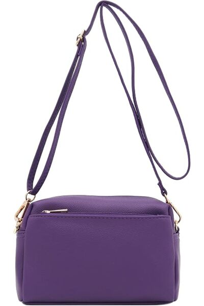 GENERAL FashionPuzzle Triple Zip Small Crossbody Bag