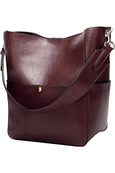 Molodo Womens Handbag, Pu Leather Bucket Tote Purse And Handbags Medium Satch...