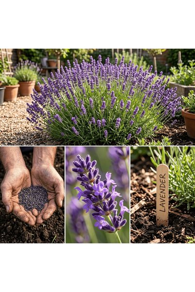 Bloom & Sow Seed بذور اللافندر العطرية، بذور أعشاب بنفسجية دائمة للحدائق والم...