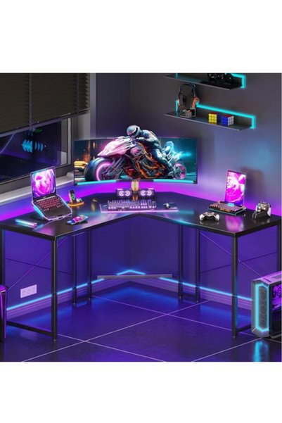 DUNISO Computer Desk Corner Table Home Gaming Desk Office Writing Workstation...