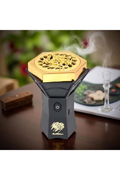 Generic مبخرة عود أنيقة، مبخرة عود محمولة قابلة لإعادة الشحن عبر USB مع غطاء ...