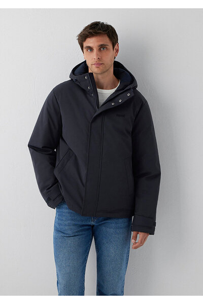 Mavi Hooded Navy Blue Puffer Coat Loose Fit / Relaxed Fit 0110833-91564