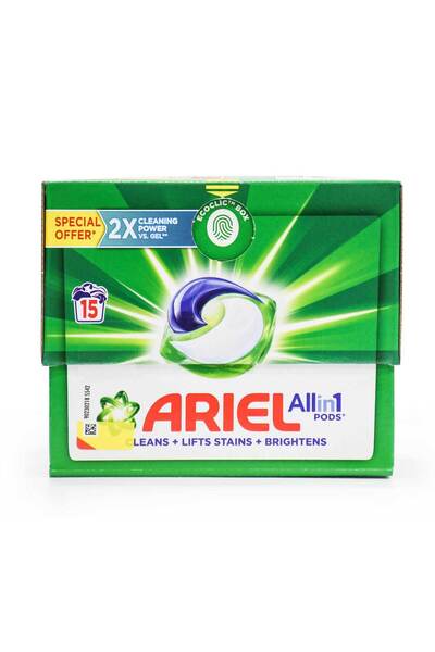 Ariel All in 1 Pods Original Scent Liquid Detergent Capsules Value Pack 15 pcs