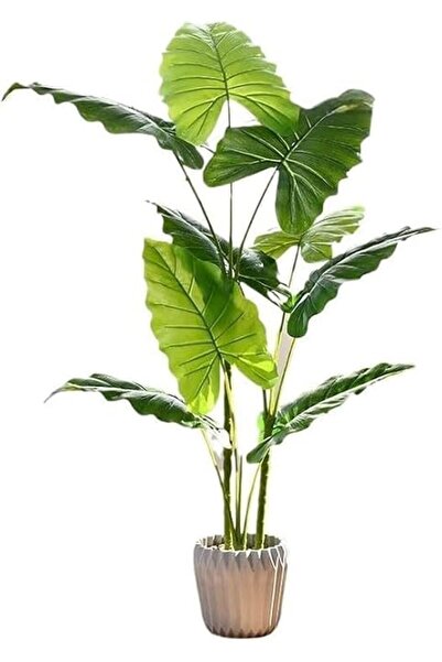 GENERAL نباتات صناعية بارتفاع 90 سم في أصيص، نباتات استوائية كبيرة صناعية للز...