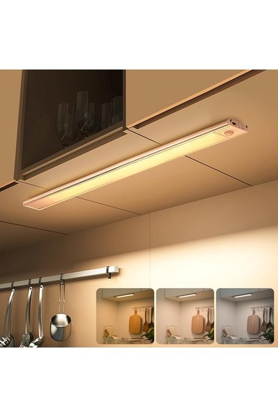 YAKITER Motion Sensor Closet Lights，3Color Dimming LED Night Light,2500mAh Re...