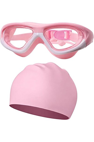 TERRIFI Anti Fog Kids Swimming Goggles and Cap, Wide Vision No Leaking, Soft ...