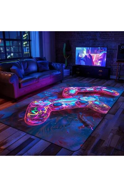 Generic VAODO Cashmere Area Rug, 120 * 160cm 3D Printed Game Controller Carpe...