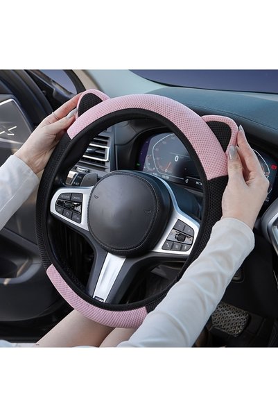 Morvena Picks Husă de volan auto pentru toate anotimpurile, cu design urechi ...