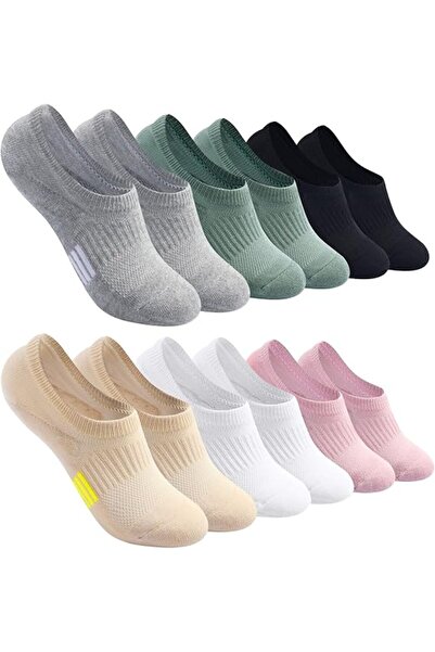 Morvena Picks Set de 6 șosete de damă - Șosete sport invizibile, model scurt,...