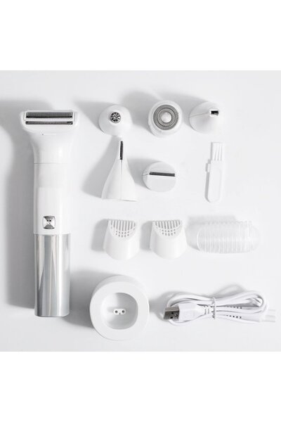 Morvena Picks Epilator pentru femei - Aparat de ras corporal 6-în-1, fără dur...