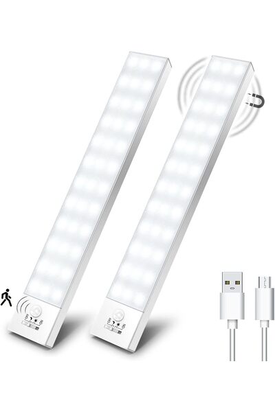 Morvena Picks Lampă LED - Lumină LED magnetică pentru dulap cu senzor de mișc...