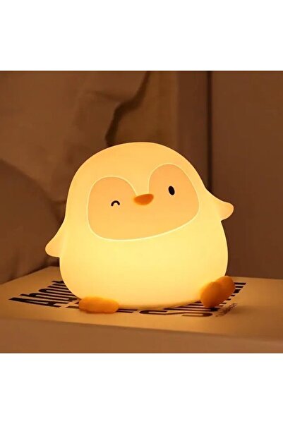 Morvena Picks Lampă de veghe adorabilă din silicon, în formă de pinguin, reîn...