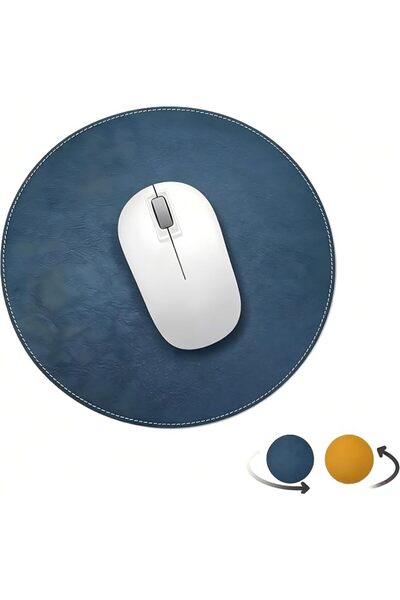 Generic لوحة ماوس مستديرة مزدوجة الجوانب من جلد البولي يوريثان مقاس 9.84 بوصة...