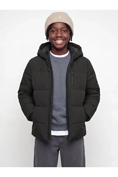 Jack & Jones Jack&jones Puffer Kapişonlu Cocuk Mont - Siyah